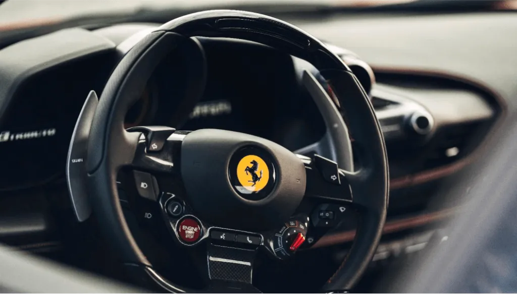 Interieur eines Sportwagens der Odenwaldgarage